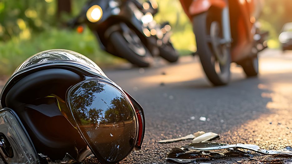 motocykl, motocyklista, wypadek motocyklowy, wypadek na drodze