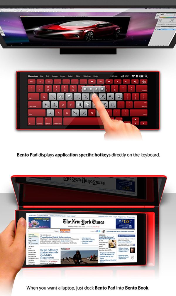 Bento Laptop Tablet Hybrid (źródło: Yanko Design)