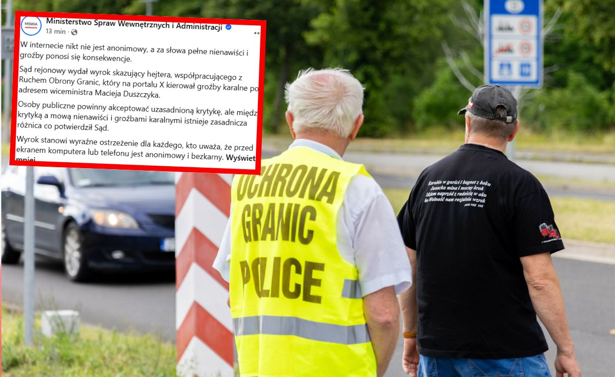 Groził wiceministrowi. Hejter współpracował z Ruchem Obrony Granic