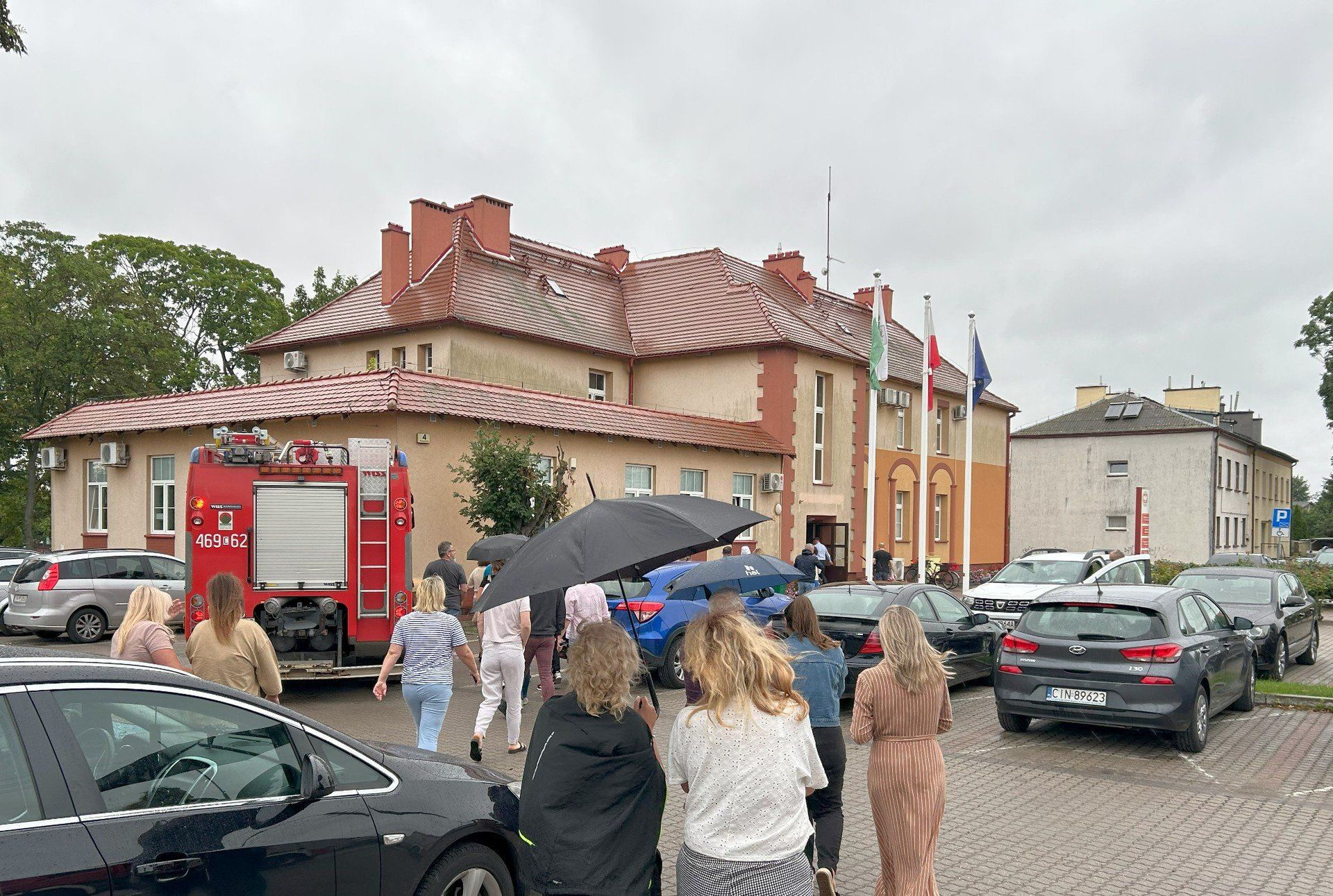 Interwencja Straży Pożarnej w Urzędzie Miejskim w Kruszwicy