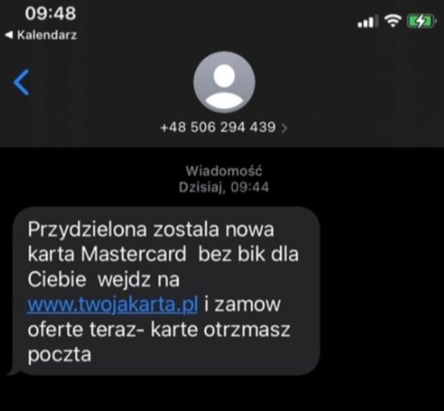 Fałszywy SMS