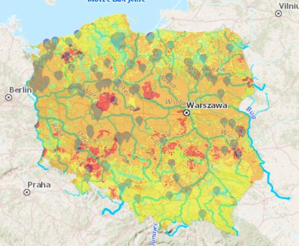 Obszary zagrożone suszą w Polsce