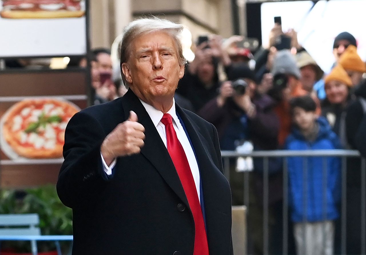 NEW YORK, NY - MARCH 25: Donald Trump is seen on March 25, 2024 in New York City.  (Photo by Andrea Renault/Star Max/GC Images)