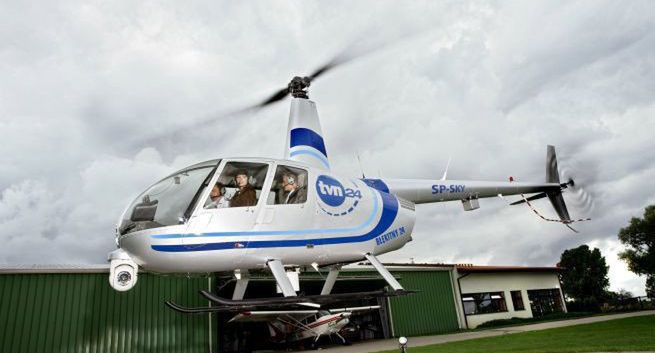 Śmigłowiec TVN lądował awaryjnie, jest mocno uszkodzony