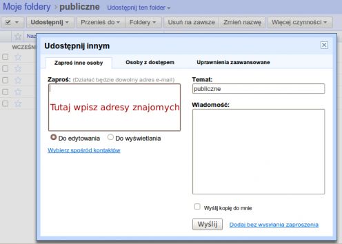 Udostępniaj całe foldery w Dokumentach Google 3