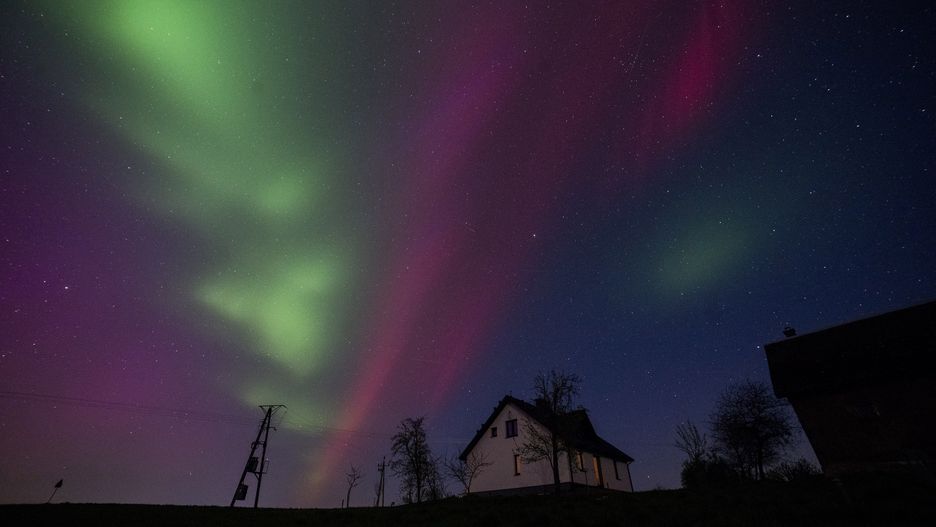 Zorza polarna na Suwalszczyźnie