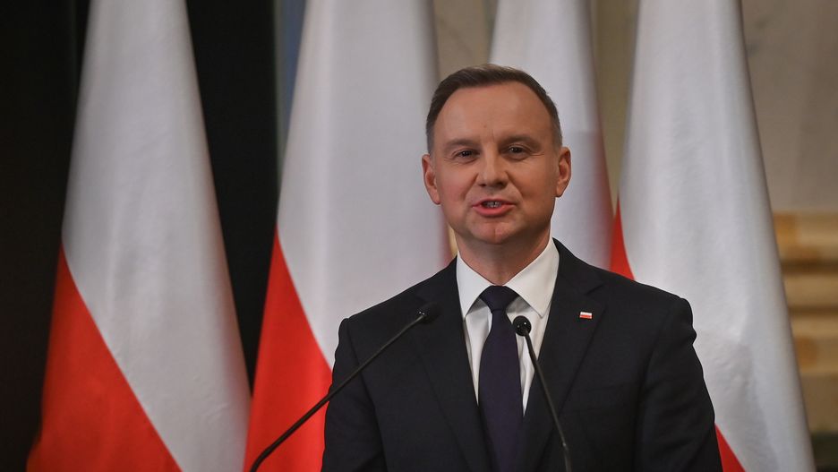 KRAKOW, POLAND - MARCH 24, 2023:
President of the Republic of Poland, Andrzej Duda, delivers an address to the participants, at the AGH University of Science and Technology in Krakow, on March 24, 2023, in Krakow, Poland.
President Duda joined the 50th anniversary celebration of the CYFRONET Academic Computer Center at the AGH University of Science and Technology in Krakow, honoring the distinguished employees with state decorations. (Photo by Artur Widak/NurPhoto via Getty Images)