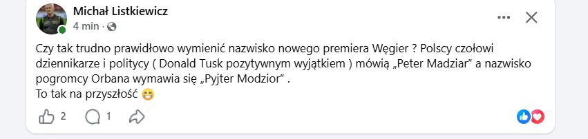 Wpis Michała Listkiewicza.