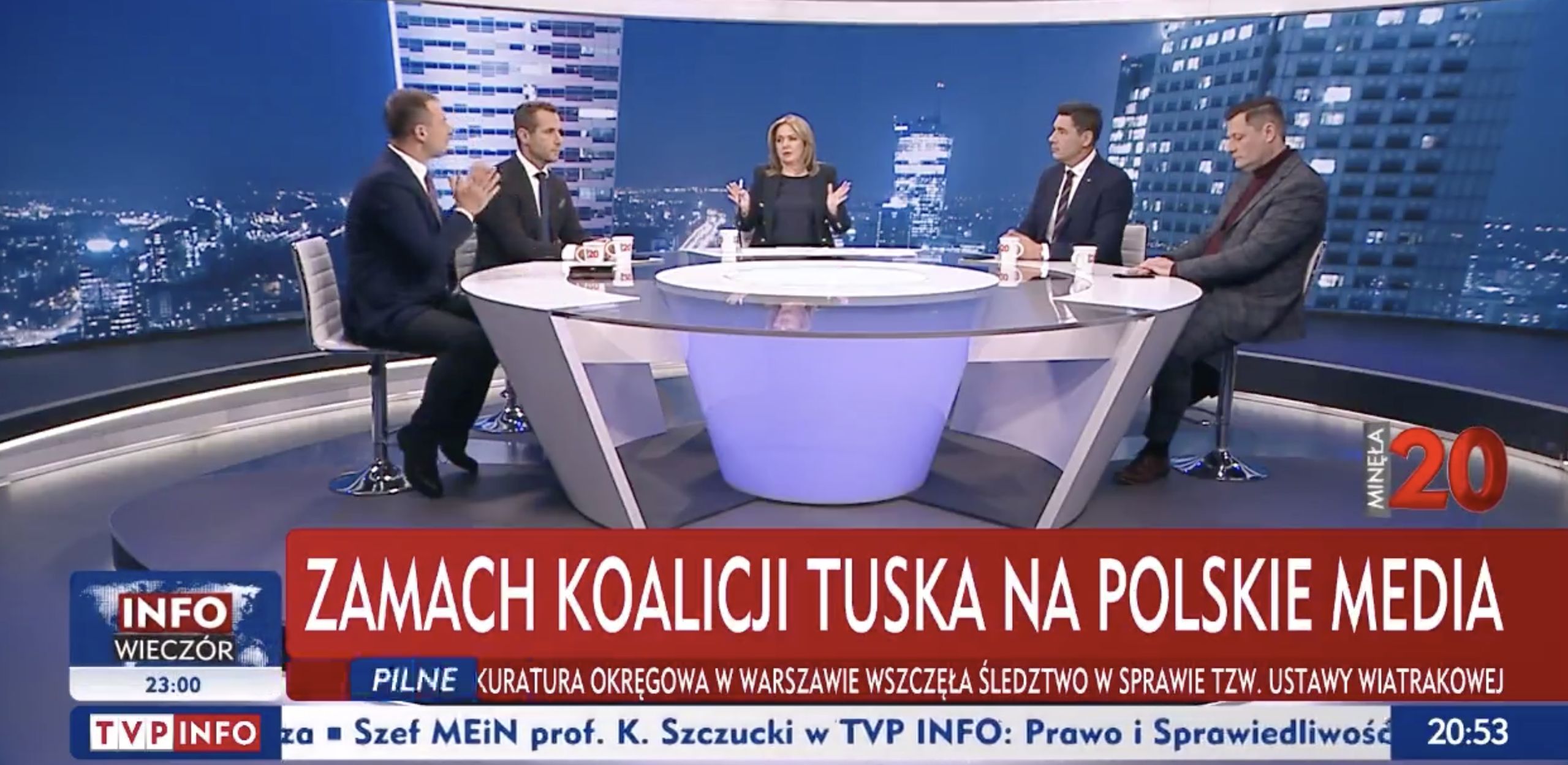 Kadr z programu "Minęła dwudziesta" TVP INFO