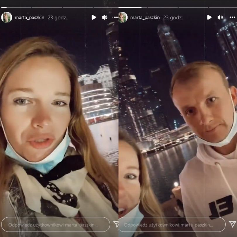 Marta Paszkin i Paweł Bodzianny polecieli do Dubaju 
