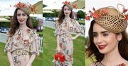 Romantyczna Lily Collins na rozgrywkach polo Cartier Queen's Cup