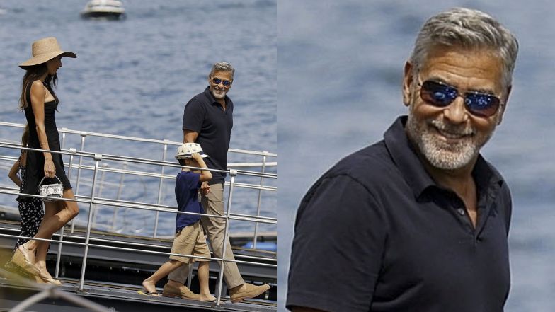 George Clooney i Amal Clooney wypoczywają z dziećmi nad jeziorem Como