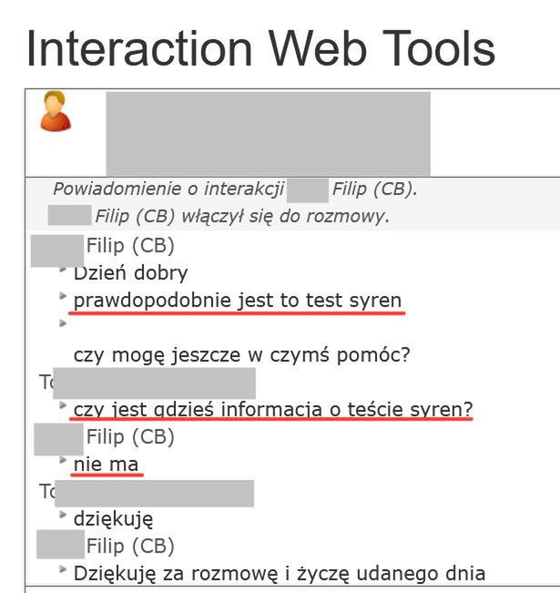 Rozmowa mieszkańca z Centrum Bezpieczeństwa. / źródło: x/Stop_Cham_W_wa