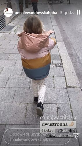 Klara Lewandowska w nowej kurtce
