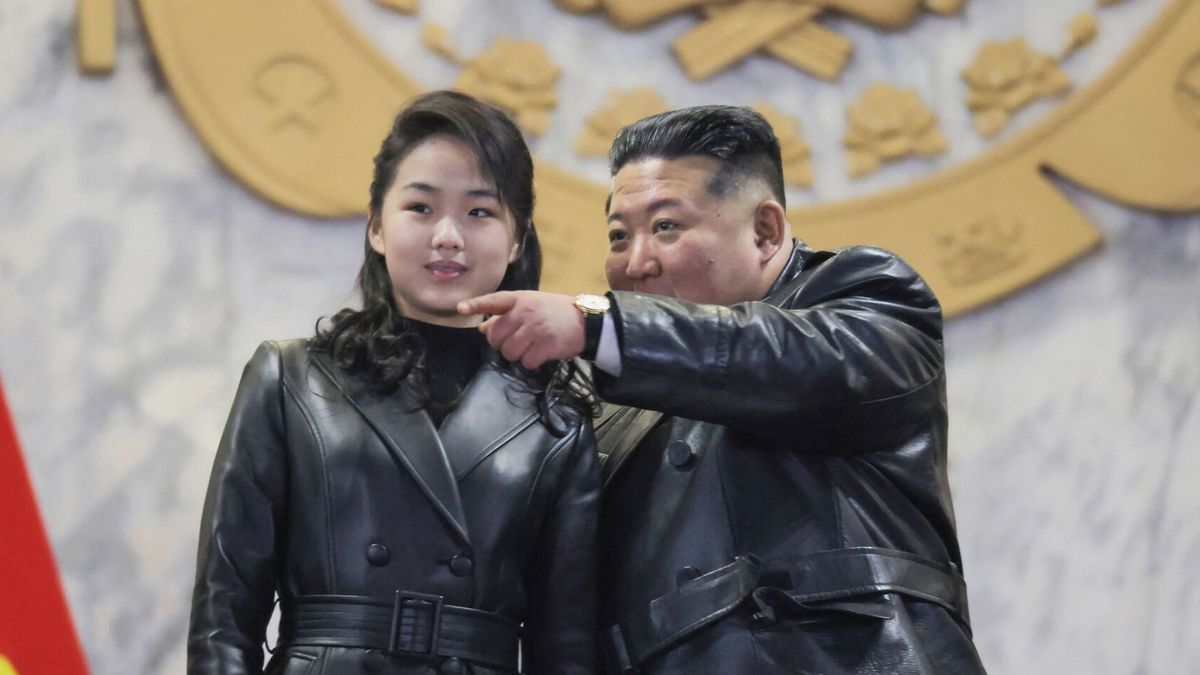 Kim Dzong Un ze swoją córką 