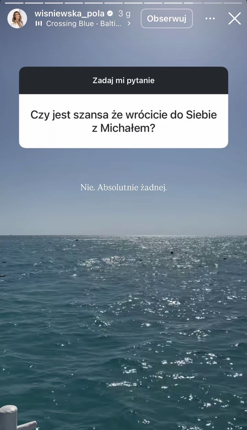 Pola Wiśniewska odpowiada na pytanie, czy wróci do Michała 