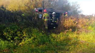 Spalone auto wojskowe. W środku zwłoki. Dramat przy granicy z Ukrainą