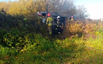 Spalone auto wojskowe. W środku zwłoki. Dramat przy granicy z Ukrainą