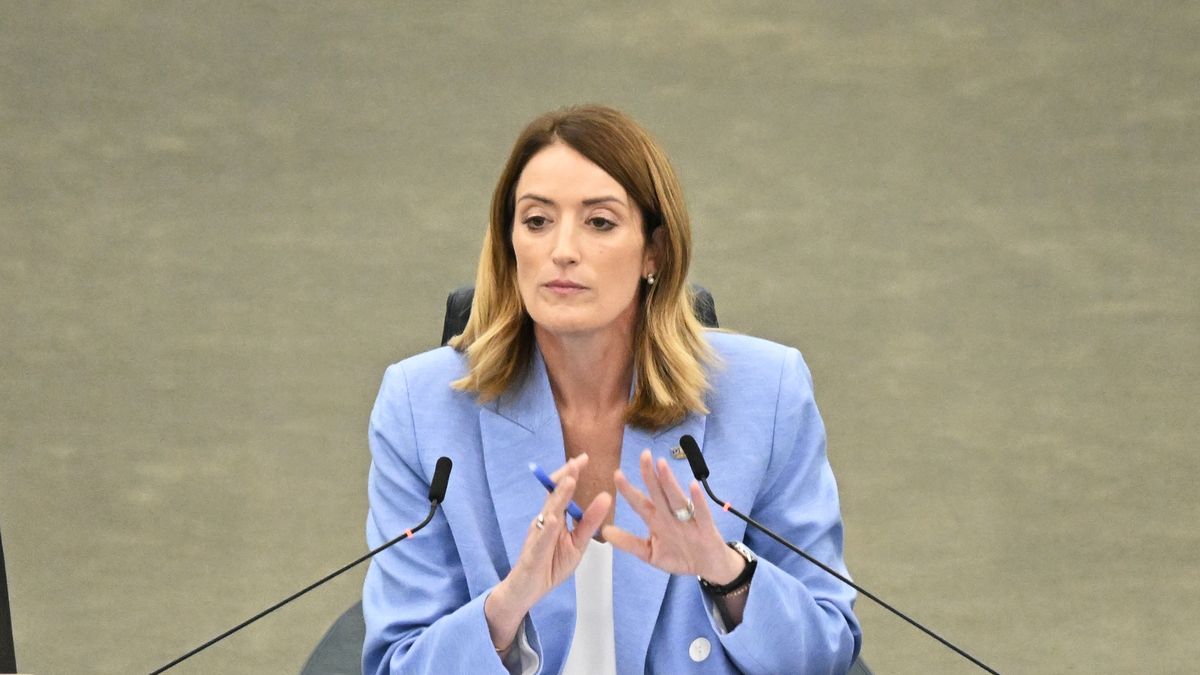 Na zdjęciu przewodnicząca Parlamentu Europejskiego Roberta Metsola