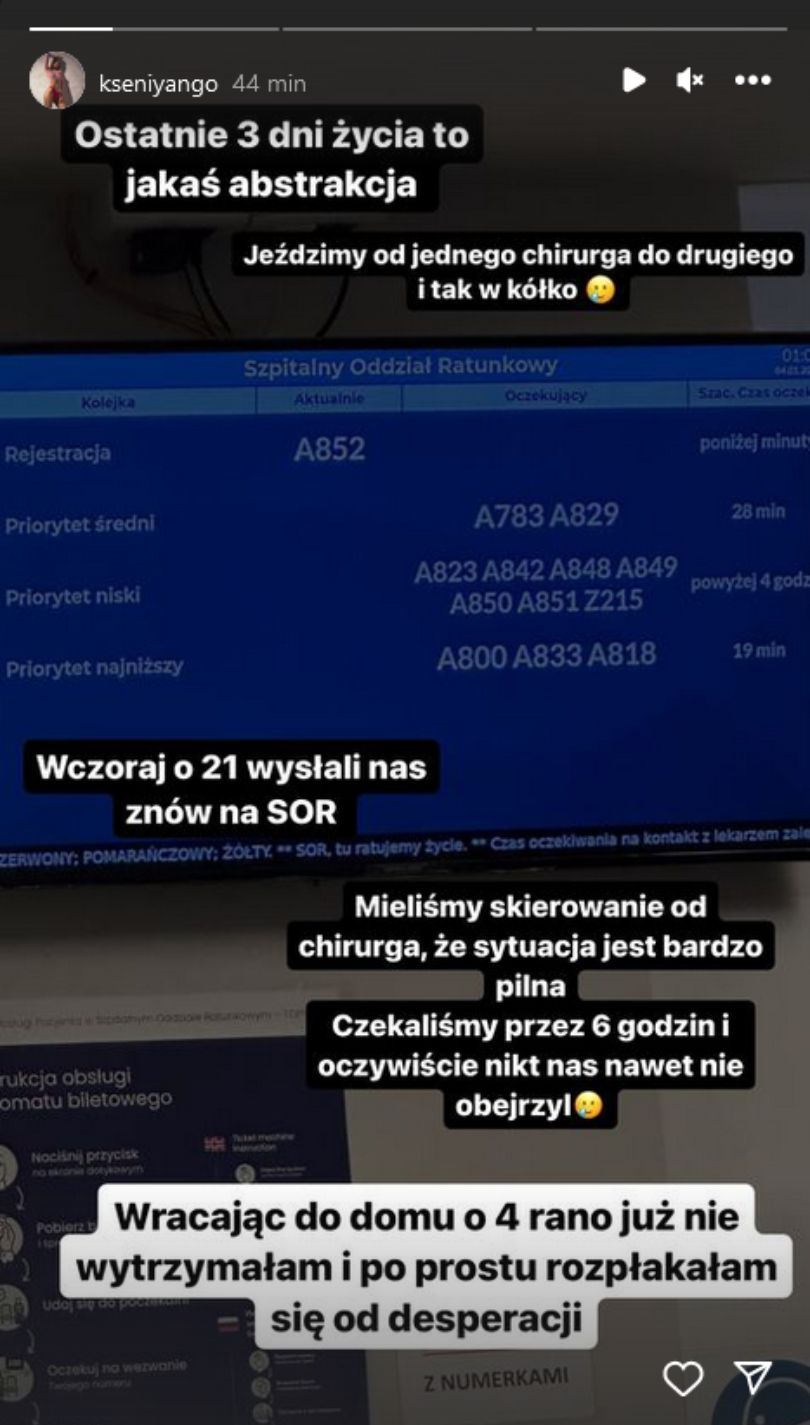 Partnerka Leona Myszkowskiego narzeka na SOR