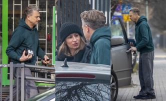 Grzegorz Damięcki znowu "przyłapany" pod domem Magdy Schejbal. Pożegnali się soczystym buziakiem (ZDJĘCIA)