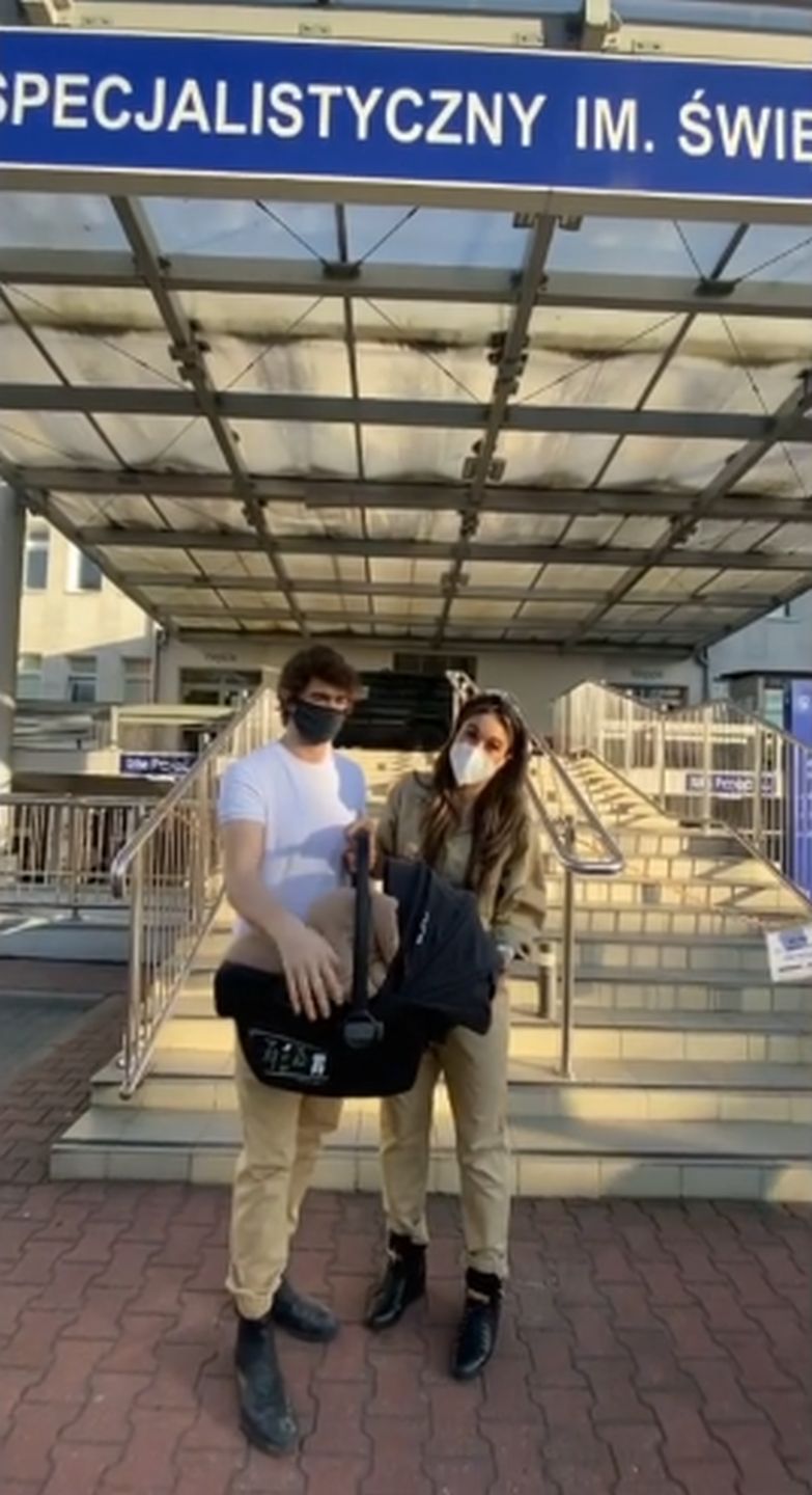 Ida Nowakowska z mężem i synem