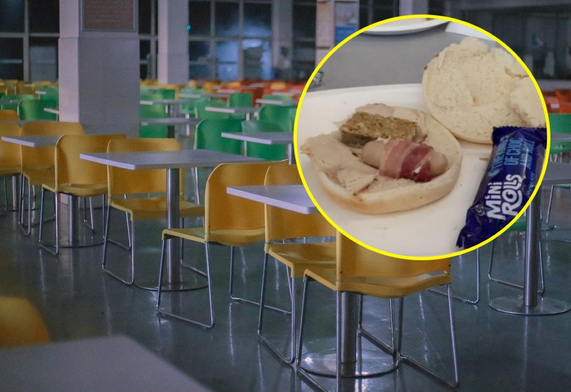 Taki świąteczny lunch zaserwowano uczniom jednego z gimnazjów 