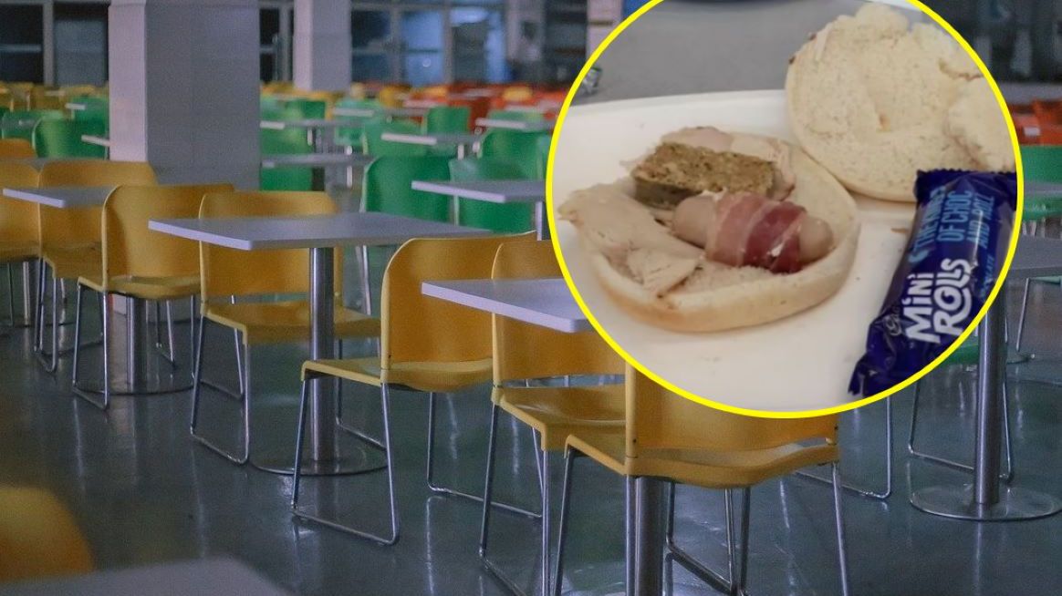 Taki świąteczny lunch zaserwowano uczniom jednego z gimnazjów 