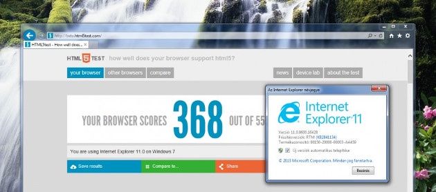 internet explorer 11 windows 7 benchmark test html5