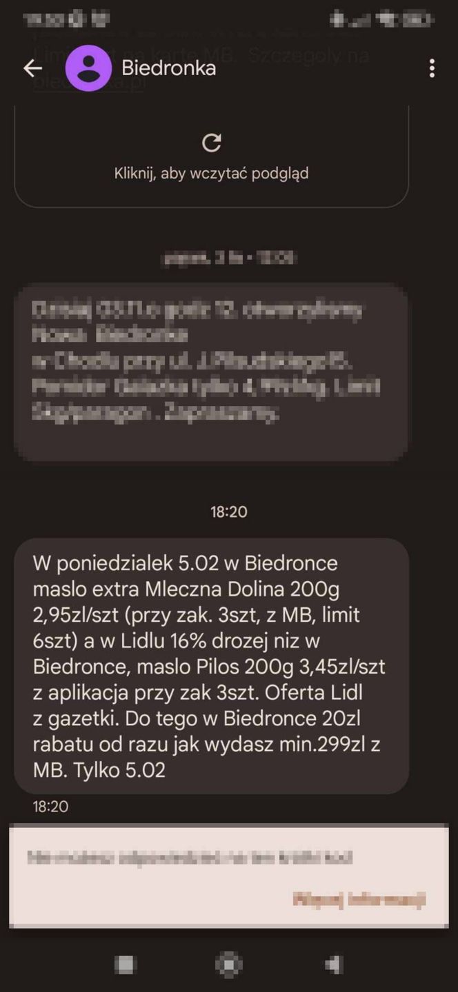 Biedronka poinformowała, że u niej jest tańsze masło niż w Lidlu