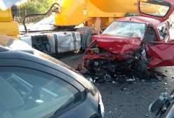 Karambol na S7. Cztery osoby ranne, trasa zablokowana