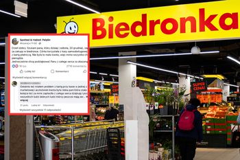 Zapłacił za zakupy dziecka w Biedronce. Wytłumaczył, dlaczego