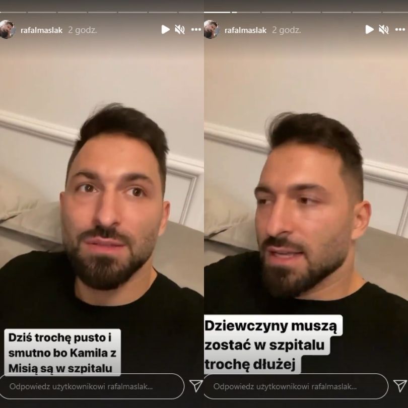 Córka Rafała Maślaka trafiła do szpitala. Jego żona musiała spać na fotelu