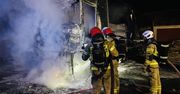 Pożar samochodu ciężarowego i budynku gospodarczego w Stropkowie!