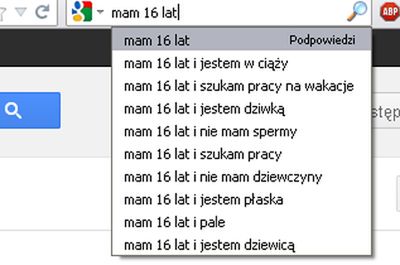 "Mam 13 lat i jestem w ciąży", czyli co Google mówi o Polakach 10