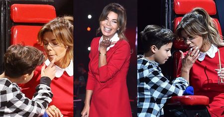 Edyta Górniak z synem na planie "The Voice" (ZDJĘCIA)