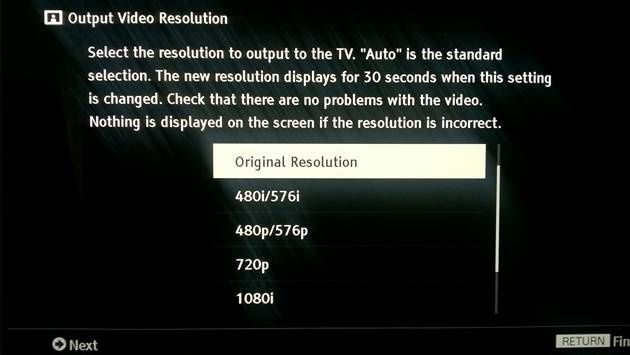 Sony UBP-X800 - wyjściowa rozdzielczość