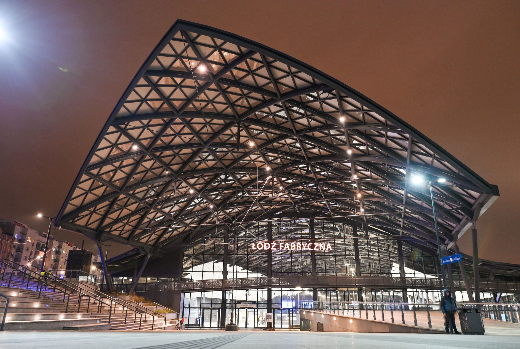 A general view of the entrance to Lodz Fabryczna train station, the largest and most modern railway station in the city of Lodz, seen during the OSCE summit in Lodz.On 
On Thursday, December 01, 2022, in Lodz, Lodz Voivodeship, Poland. (Photo by Artur Widak/NurPhoto via Getty Images)
