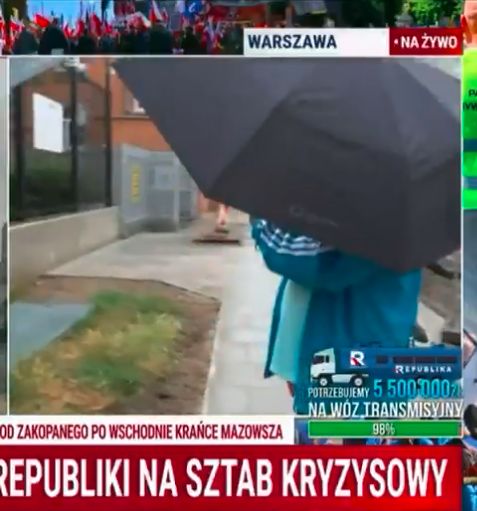 Incydent w programie na żywo TV Republika