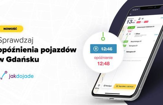 Aplikacja Jakdojade pokaże opóźnienia komunikacji miejskiej w Gdańsku