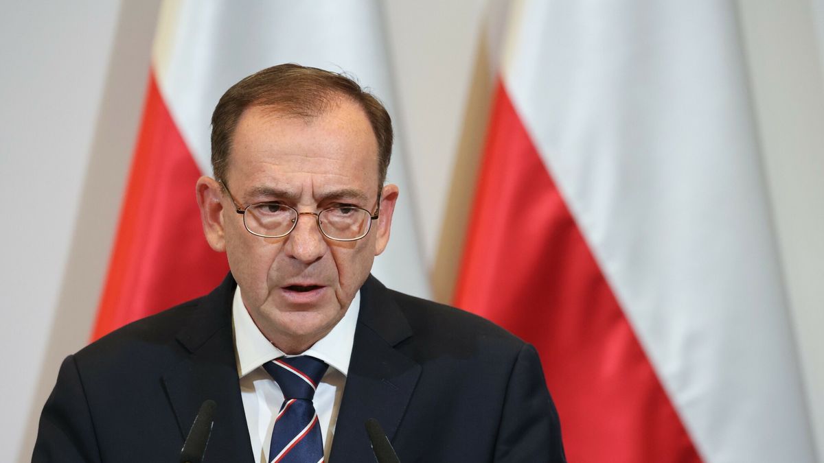 Spotkanie ministr�w spraw wewn?trznych kraj�w ba?tyckich
Fot. Piotr Molecki/East News, Warszawa, 28.08.2023. Spotkanie szefow resortow spraw wewnetrznych Polski, Litwy, Lotwy i Estonii.  Spotkanie odbylo sie m.in. w sprawie sytuacji w regionie i wspolnych dzialan w zakresie bezpieczenstwa. 
Konferencja prasowa po spotkaniu.
N/z: minister Mariusz Kaminski
Piotr Molecki