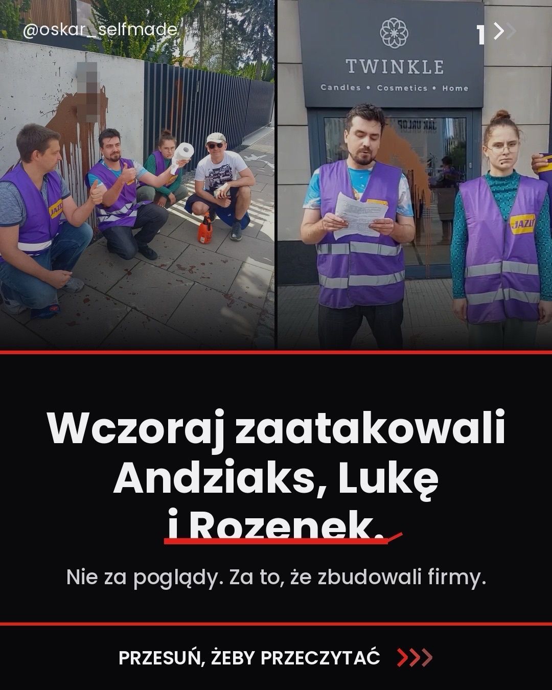 Oskar Wojciechowski komentuje aferę z Andziaks i aktywistami
