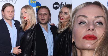 Agnieszka Woźniak-Starak opiera się na ramieniu męża na bankiecie TVN-u w Gdyni (ZDJĘCIA)