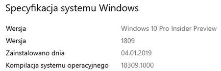 Poprzednia kompilacja była satysfakcjonująca, jednak aktualna znów niezbyt obszerna – Windows 10 w odsłonie 18309