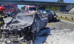 Tragedia na S8. Kobieta spłonęła w samochodzie