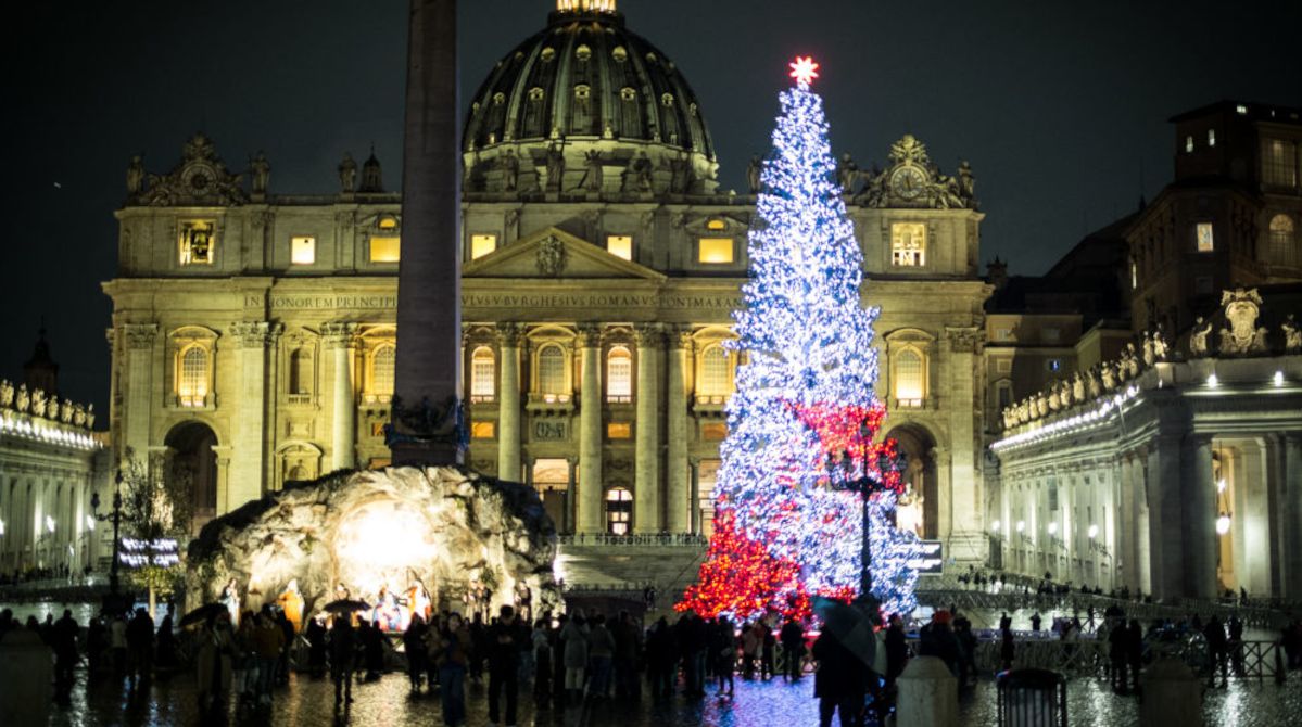 The Christmas tree at St. Peter's Square in Rome in 2023.