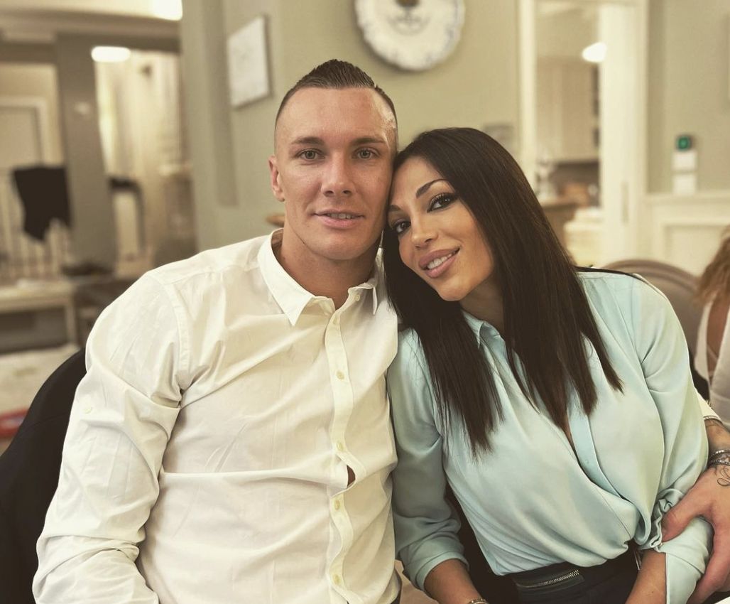 Łukasz Skorupski z żoną Matilde Rossi
