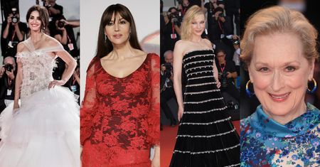 Wenecja 2019: Penelope Cruz w "sukni ślubnej", ognista Monica Bellucci, elegancka Cate Blanchett, uśmiechnięta Meryl Streep... (ZDJĘCIA)