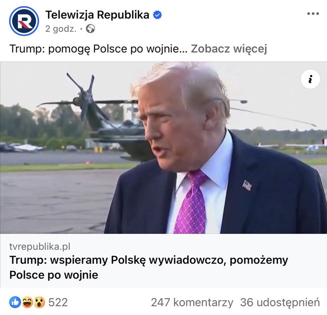 Artykuł po wywiadzie prezydenta USA