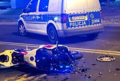 Zderzenie motocykla z radiowozem w Lublinie